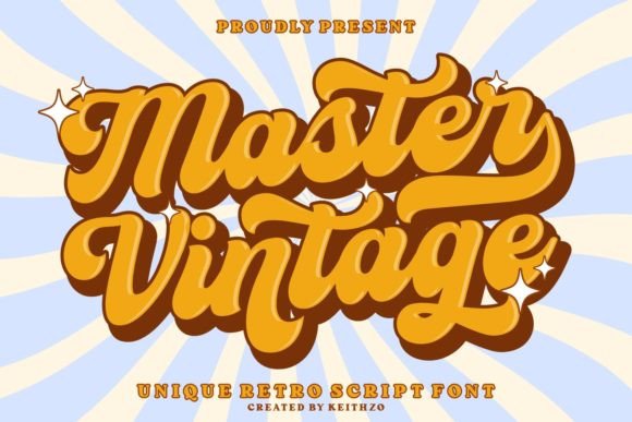Master Vintage: A Retro Script Display Font for Handmade Charm