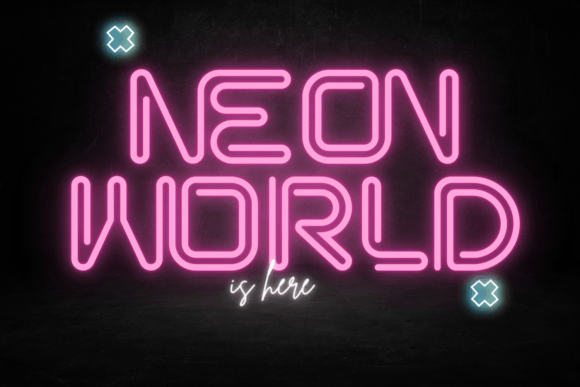 Neon World: A Display Font That Makes Your Brand Glow
